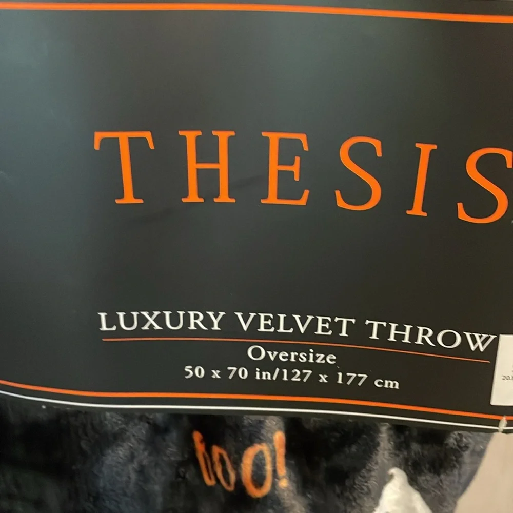 Halloween Boo Ghosts Luxury Velvet Oversized Throw Blanket. New cozy decor - Picture 4 of 5